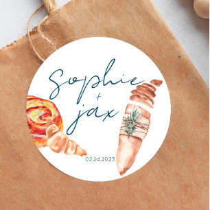 French Market - Baguette - Shower Favour Sticker
