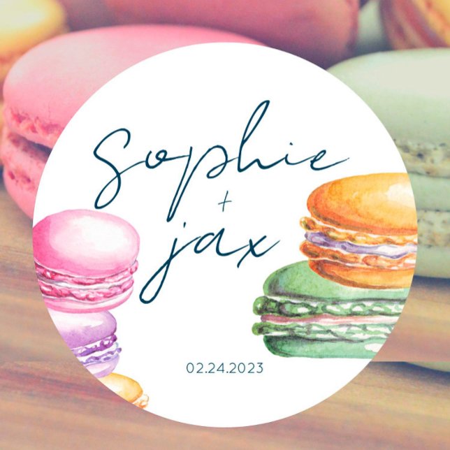 French Market - Macaroons - Shower Favour Sticker (Creator Uploaded)