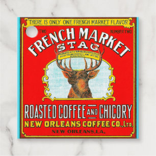 French Market Stag Roasted Coffee and Chicory Favour Tags