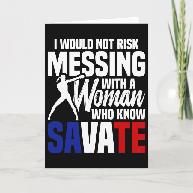 French Martial Arts Savate Instructor Kickboxing S Card (Front)