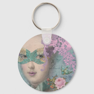 French Masquerade Key Ring