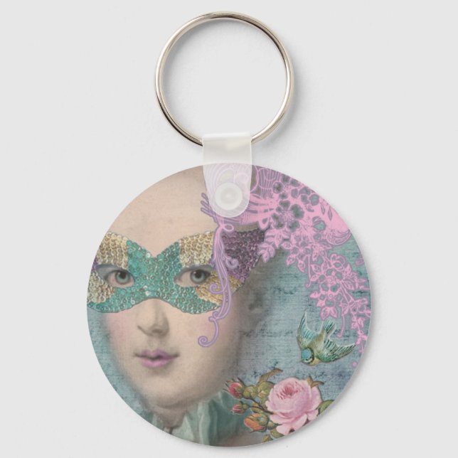 French Masquerade Key Ring (Front)