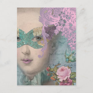 French Masquerade Postcard