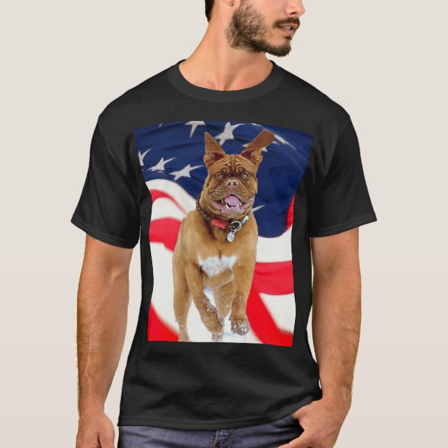 French Mastiff American Pride T-Shirt (Front)