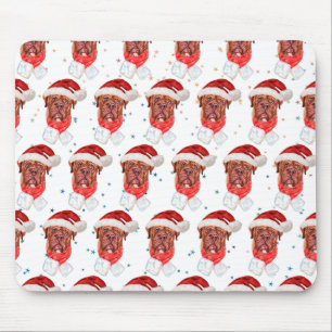 French Mastiff Dog Breed Christmas Mouse Pad
