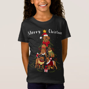 French Mastiff Dogue de Bordeaux Christmas Tree Xm T-Shirt
