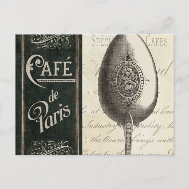 French Menu Postcard (Front)