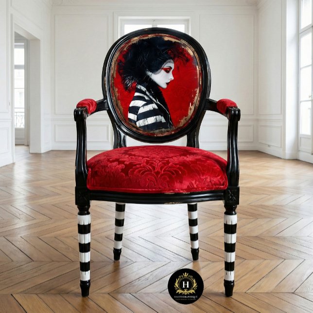 French Mime Striped Fashion Decoupage Tissue Paper (Creator Uploaded)