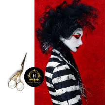 French Mime Striped Fashion Decoupage