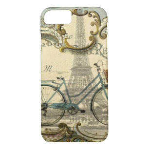 french modern vintage bike paris eiffel tower Case-Mate iPhone case
