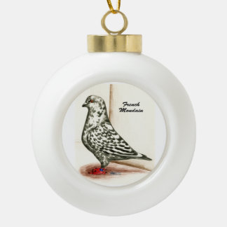 French Mondain 1973 Ceramic Ball Christmas Ornament