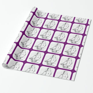 French Mondain Pigeon 1978 Wrapping Paper