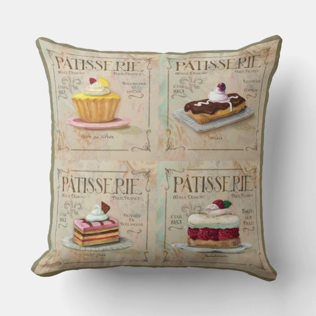 French multi Patisserie Pillow (Front)