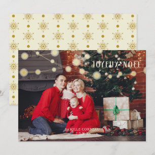 French Noël Modern Elegant Chic Photo Family Holiday Card