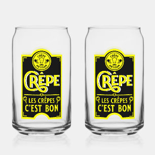 French Pancakes Can Glass