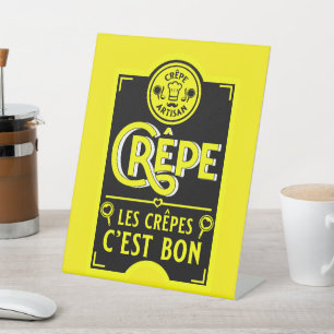 French Pancakes Pedestal Sign
