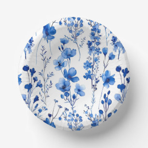 French Paper Wildflowers Pattern Design-98186 Plate