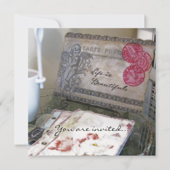 French Papers Invitation (Front)