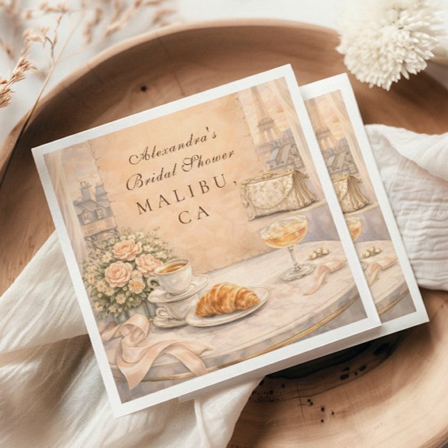 French Paris Bridal Shower Napkin (Creator Uploaded)