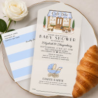 French Paris Cafe Bébé Boy Baby Shower