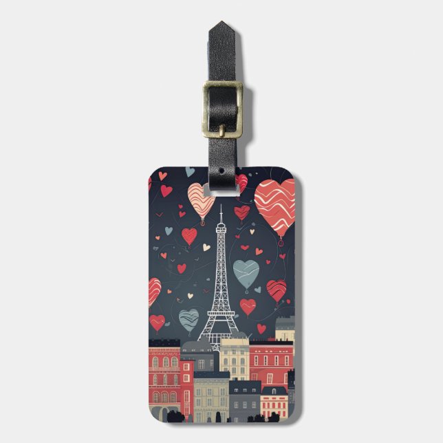 French Paris Luggage Tags (Front Vertical)