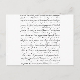 French Paris Script Postcard