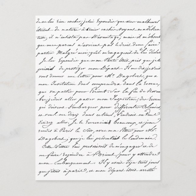 French Paris Script Postcard (Front)