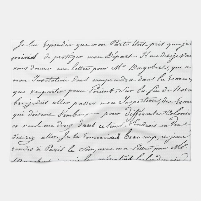 French Paris Script Tea Towel (Horizontal)