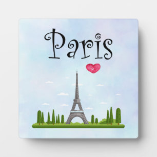 French Paris with Eiffel Tower Plaque