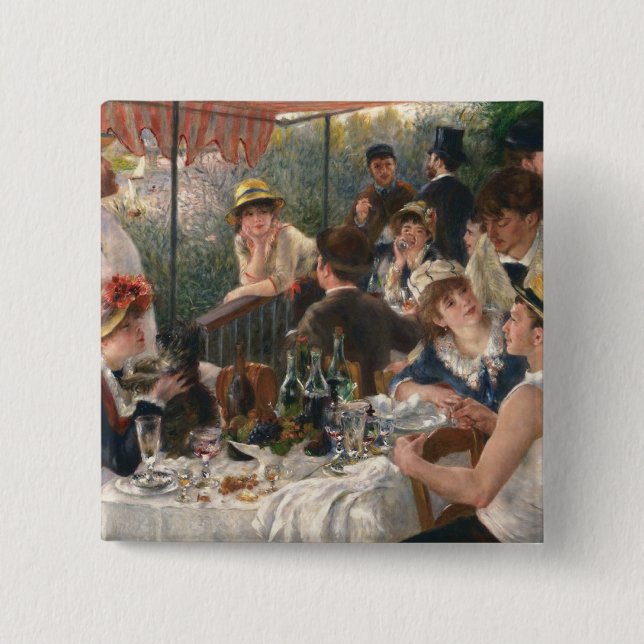French Party 15 Cm Square Badge (Front)