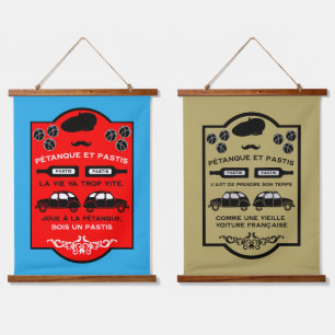 French Pastis Pétanque Hanging Tapestry