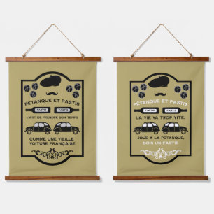 French Pastis Pétanque Hanging Tapestry
