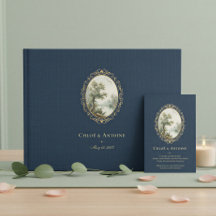 French Pastoral Navy Blue & Gold Wedding