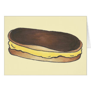 French Pastry Chocolate Custard Eclair Baking Food
