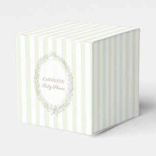 French Patisserie Boulangerie Mint Green Stripe Favour Box