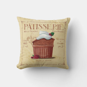 French Patisserie Decor, Chocolate Souffle Cushion