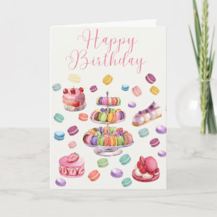 French Patisserie Illustrated Birthday Card