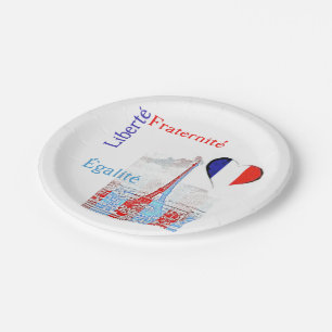 French patriotic paper plate