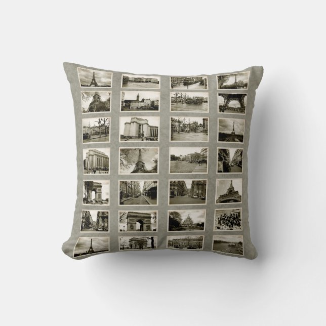 French Photo Collage Cushion (Front)