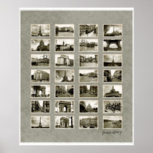 French Photo Collage Poster (Front)