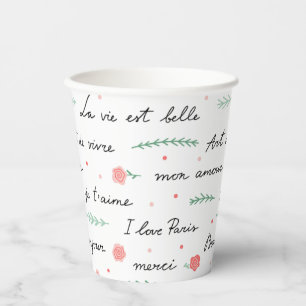 French Phrases Party Cups