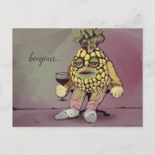 French pineapple postcard
