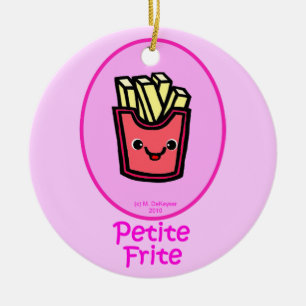 French - Pink Small Fry - French Fries Ceramic Tree Decoration