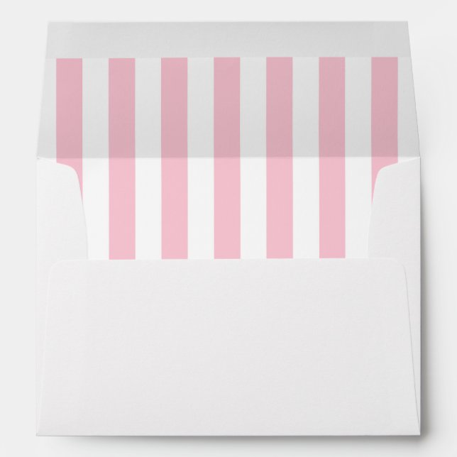 French Pink Striped Envelope (Back (Bottom))