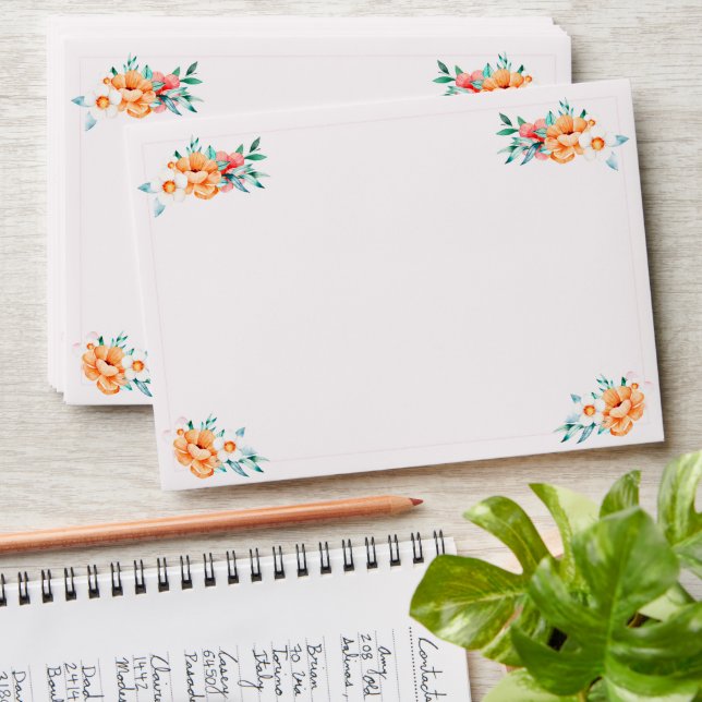 French Pink Vintage Bicycle Baby Shower  Envelope (Stacked)