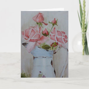 French pitcher roses  card