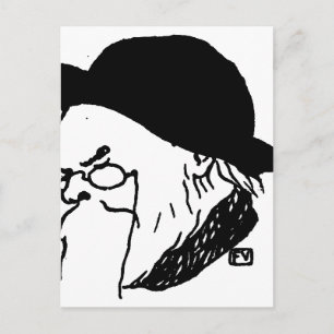 French poet Paul Verlaine from Le Livre des masque Postcard