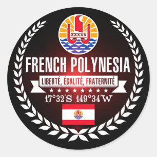 French Polynesia Classic Round Sticker