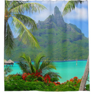 French Polynesia Design Shower Curtain