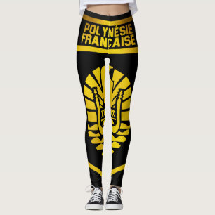 French Polynesia Emblem Leggings